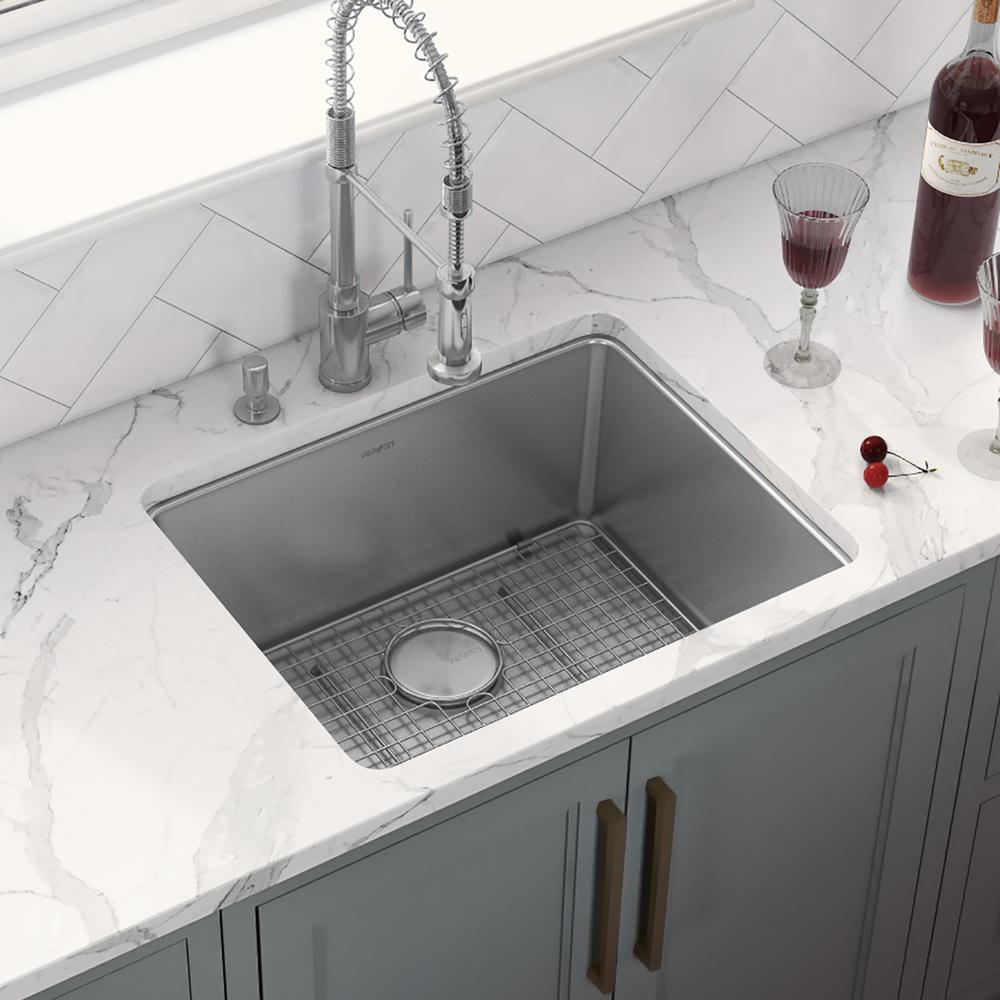 Ruvati 23-inch Undermount Kitchen Sink 16 Gauge Stainless Steel Single Bowl. Picture 2