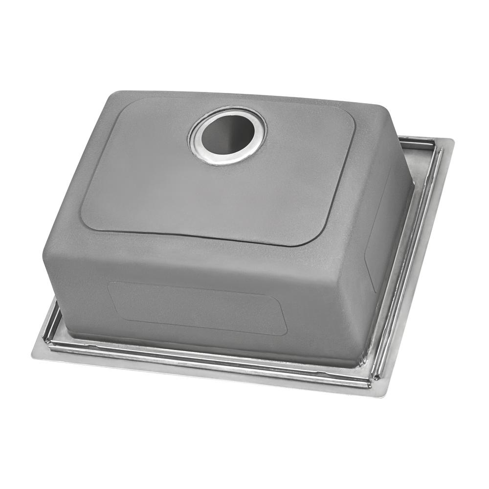 Ruvati 23 x 20 inch Drop-in Topmount Kitchen Sink 16 Gauge Single Bowl. Picture 7