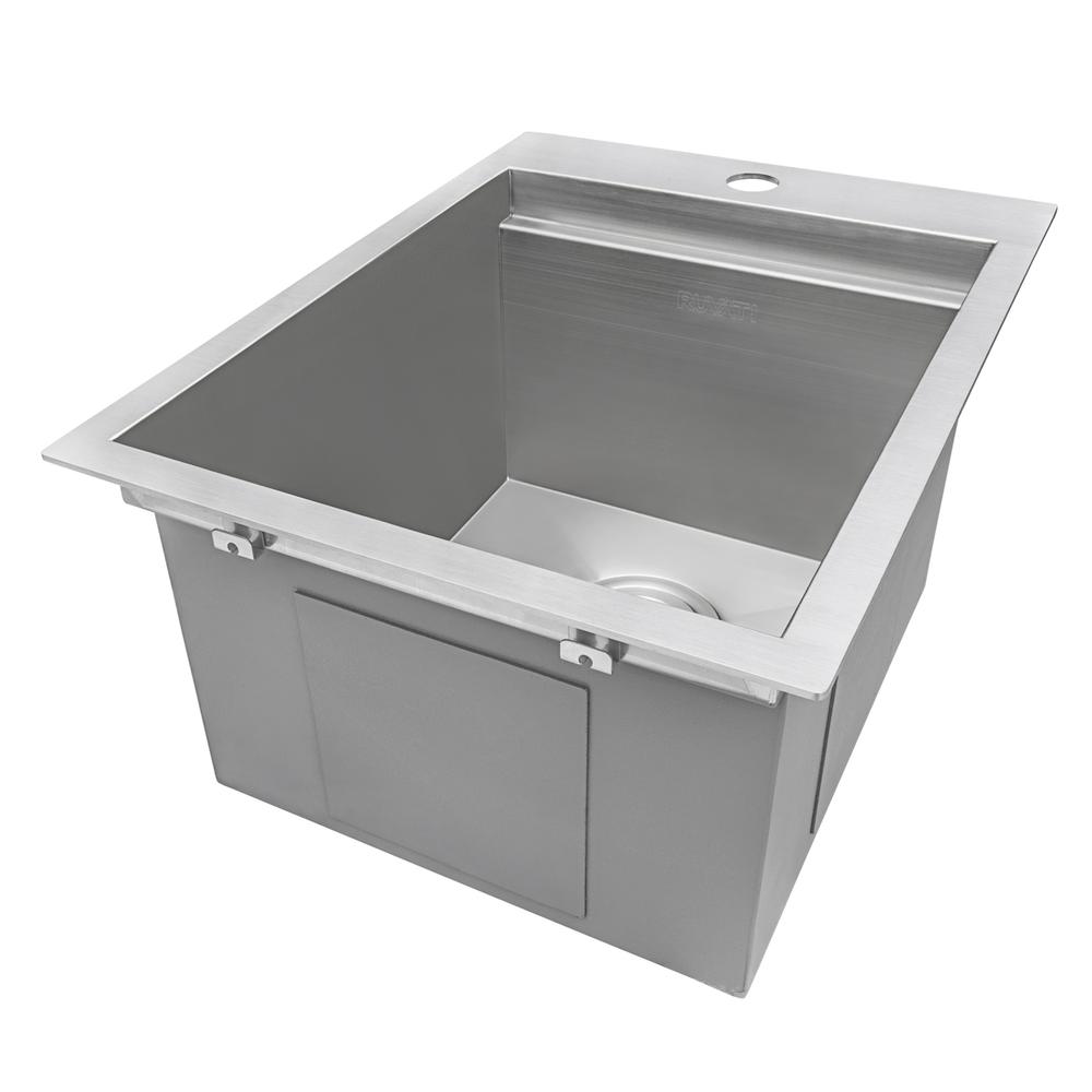 Ruvati 15 x 20 inch Marine Grade T-316 Workstation Topmount RV Boat Outdoor Sink. Picture 3