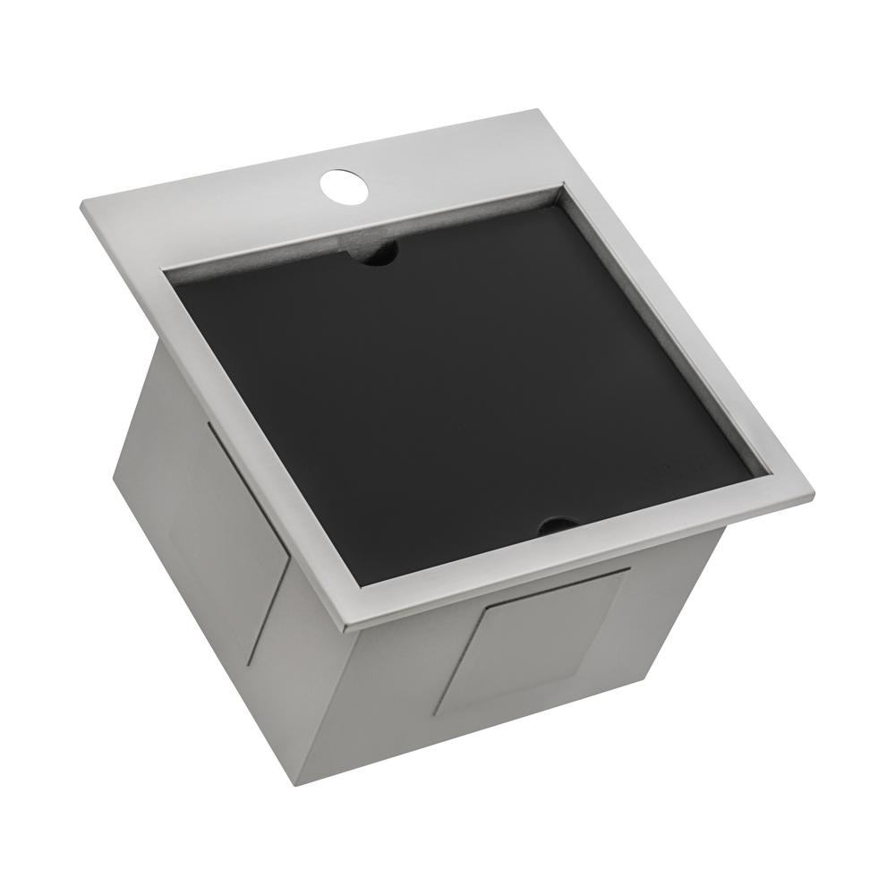 Ruvati 15 x 15 inch Marine Grade T-316 Workstation Topmount RV Boat Outdoor Sink. Picture 6