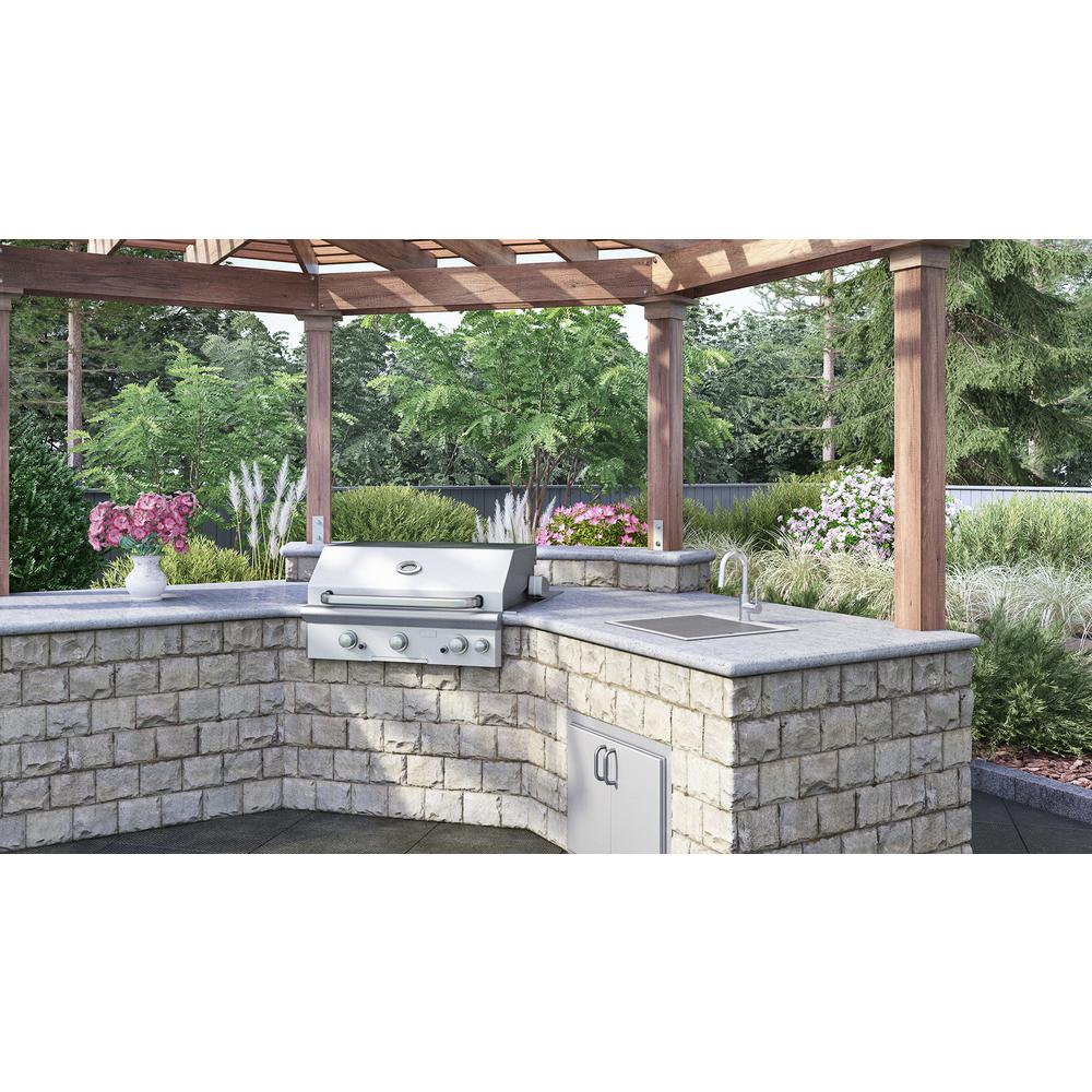 Ruvati 21 x 20 inch Outdoor Workstation Sink T-316 Marine Grade Topmount BBQ. Picture 9
