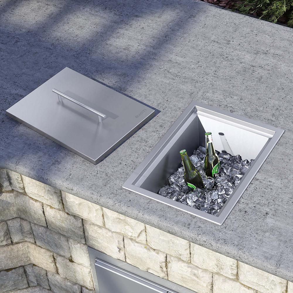 Ruvati Sink 15 x 20 inch Outdoor BBQ Marine Grade T-316 Topmount. Picture 8