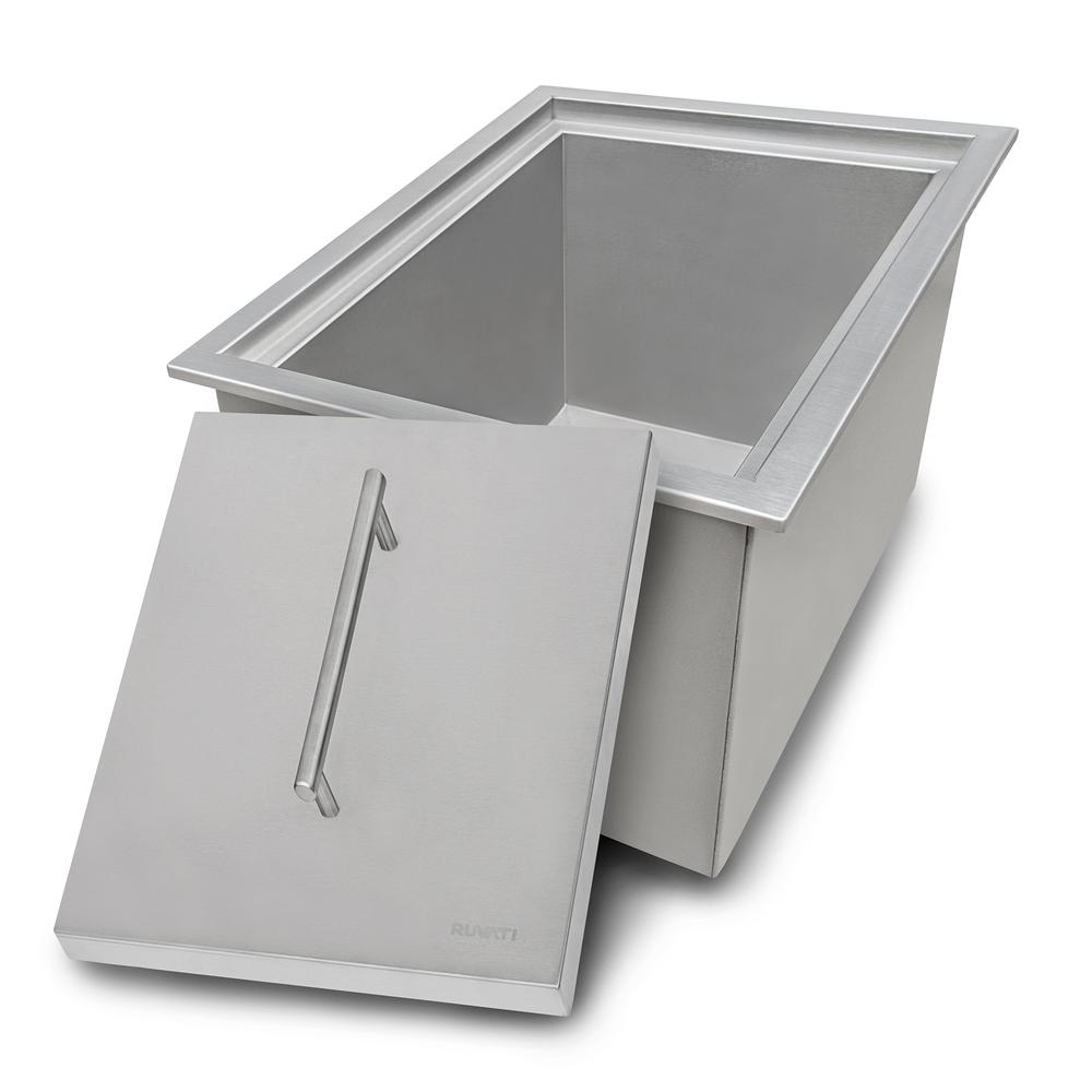 Ruvati Sink 15 x 20 inch Outdoor BBQ Marine Grade T-316 Topmount. Picture 1