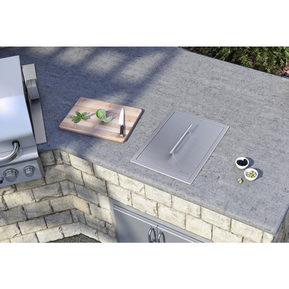 Ruvati Sink 15 x 20 inch Outdoor BBQ Marine Grade T-316 Topmount. Picture 10