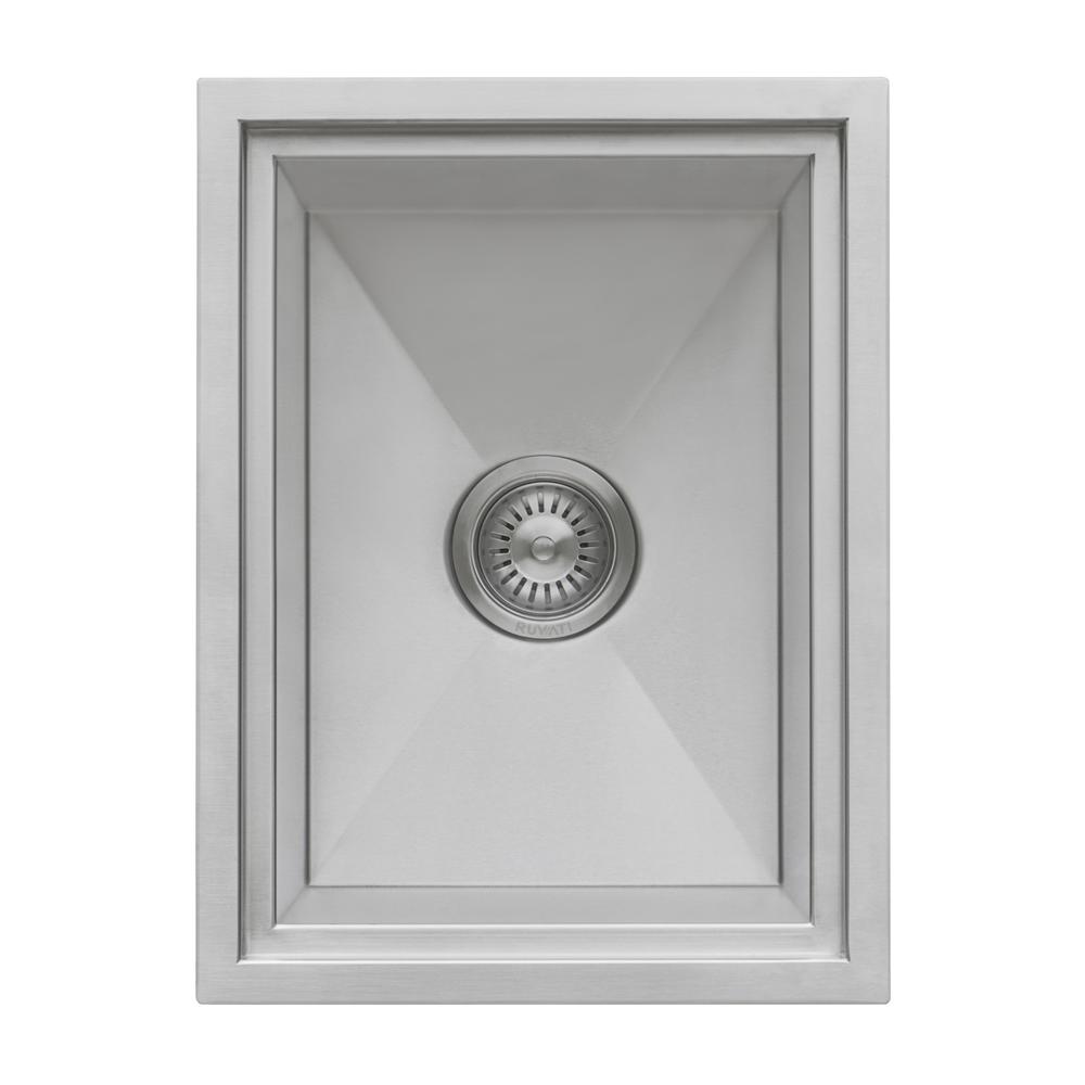 Ruvati Sink 15 x 20 inch Outdoor BBQ Marine Grade T-316 Topmount. Picture 3