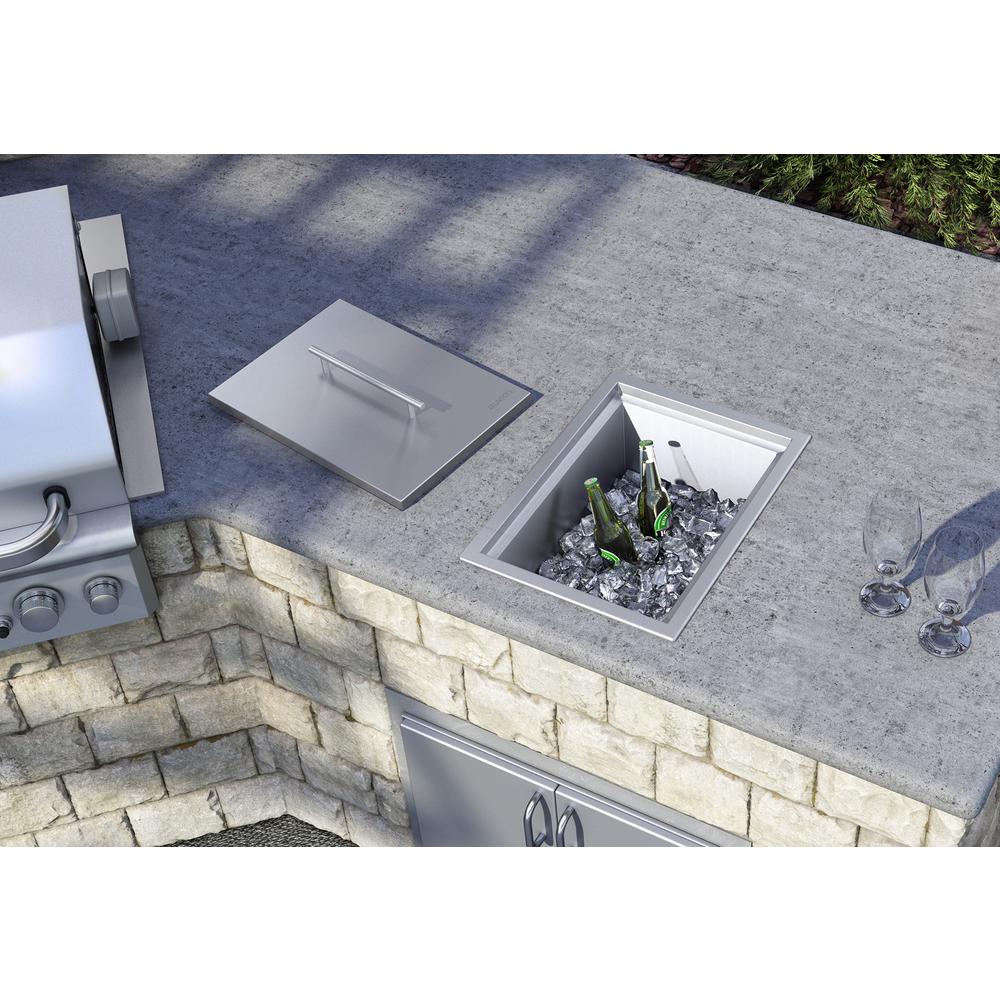 Ruvati Sink 15 x 20 inch Outdoor BBQ Marine Grade T-316 Topmount. Picture 9