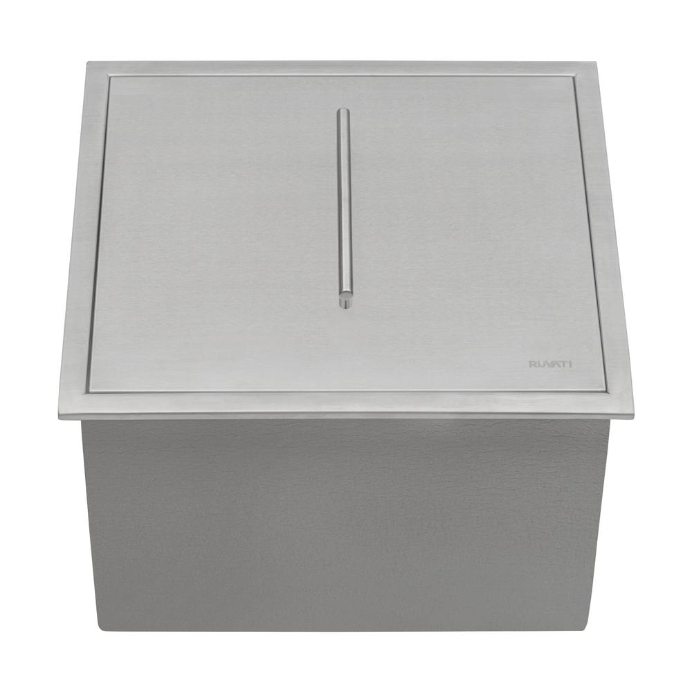 Ruvati Insulated Ice Chest Sink 21 x 20 inch Outdoor BBQ Marine Grade T-316. Picture 5