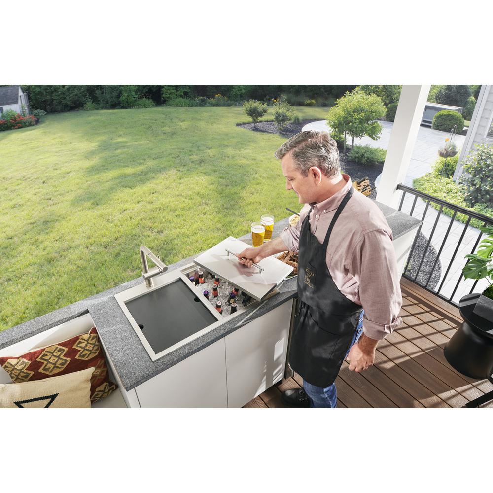 Ruvati Insulated Ice Chest and Outdoor Sink 29 x 20 inch BBQ Workstation T-316. Picture 8