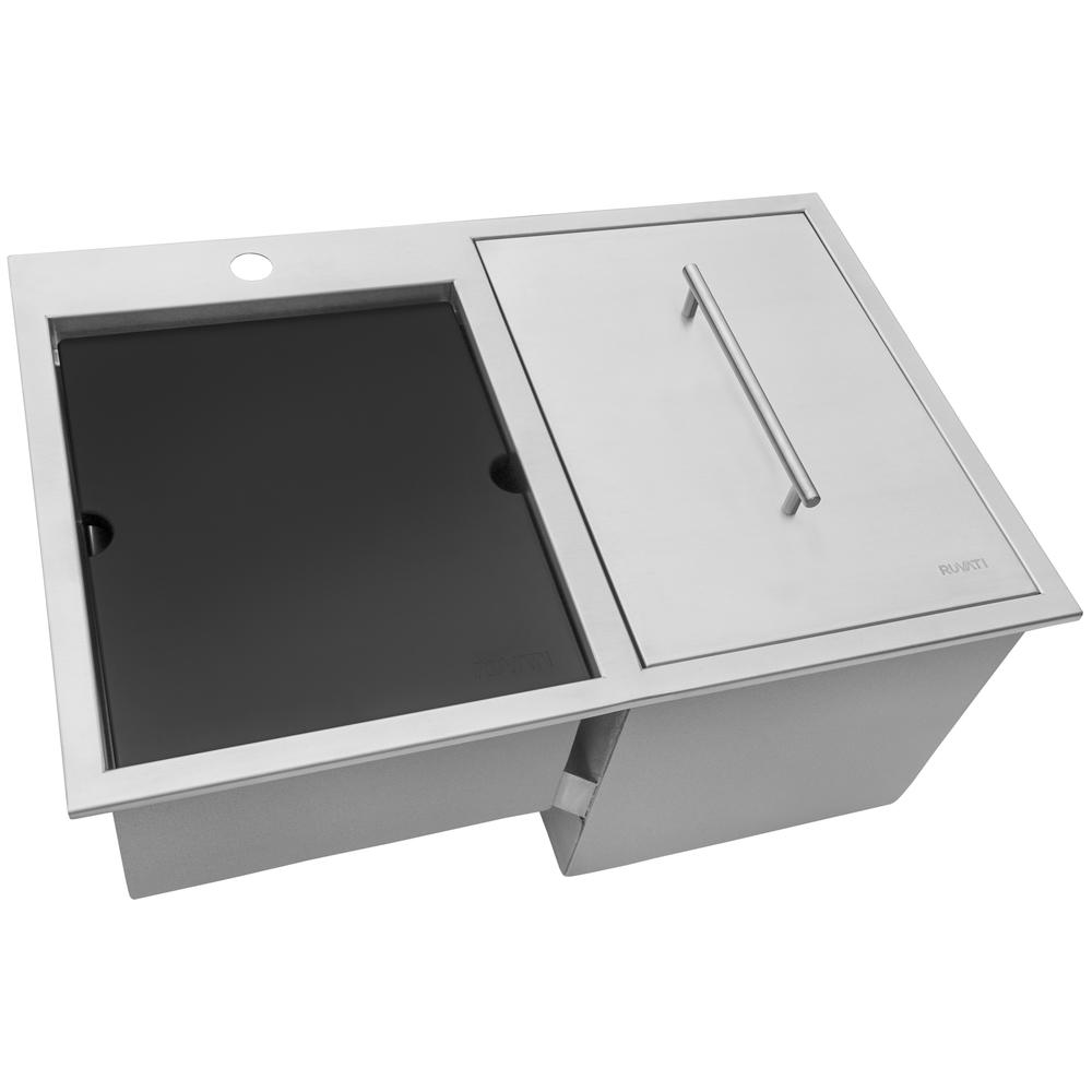 Ruvati Insulated Ice Chest and Outdoor Sink 29 x 20 inch BBQ Workstation T-316. Picture 3