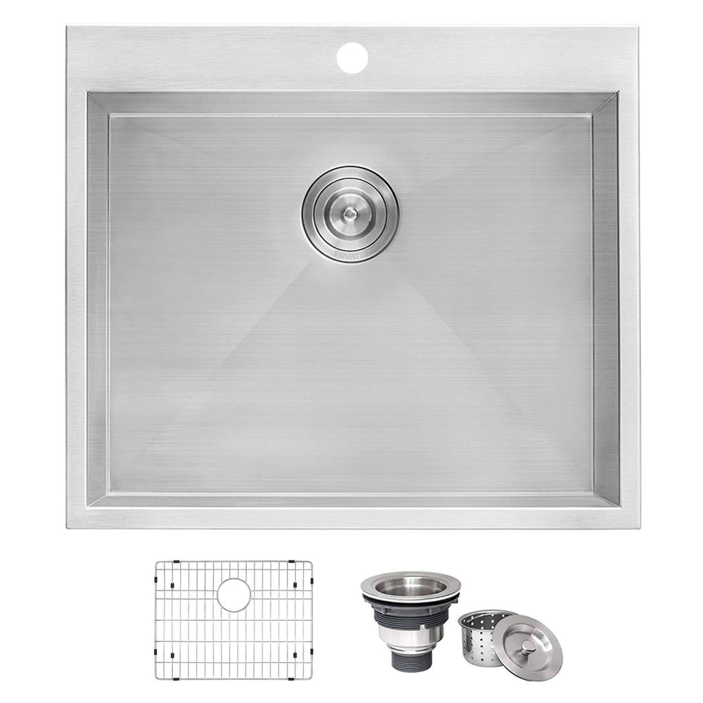 Ruvati Topmount Laundry Utility Sink 25" x 22" x 12" Deep 16 Gauge. Picture 2