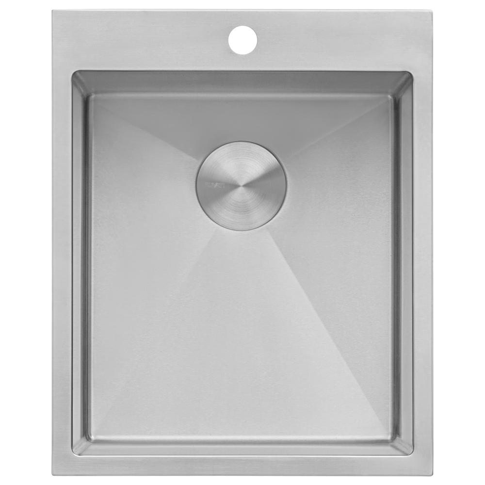 Ruvati Laundry Utility Sink 18 x 22 x 12 inch Rounded Corners Deep 16 Gauge. Picture 8