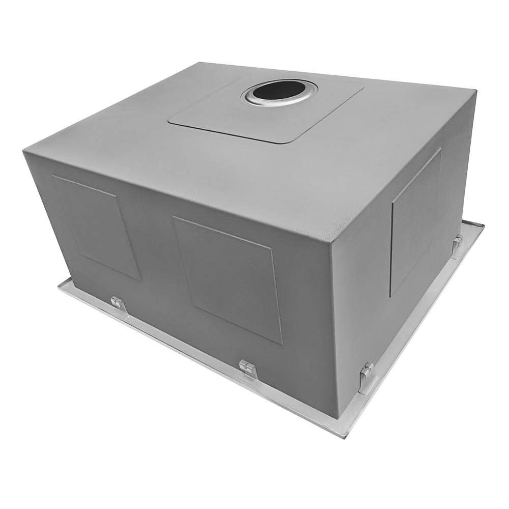 Ruvati Laundry Utility Sink 18 x 22 x 12 inch Rounded Corners Deep 16 Gauge. Picture 5