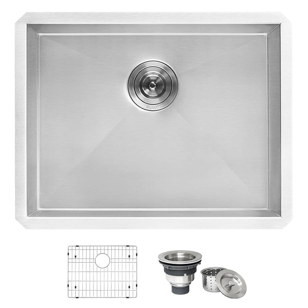 Ruvati 24" x 18" x 13" Deep Laundry Utility Sink Undermount 16 Gauge. Picture 2