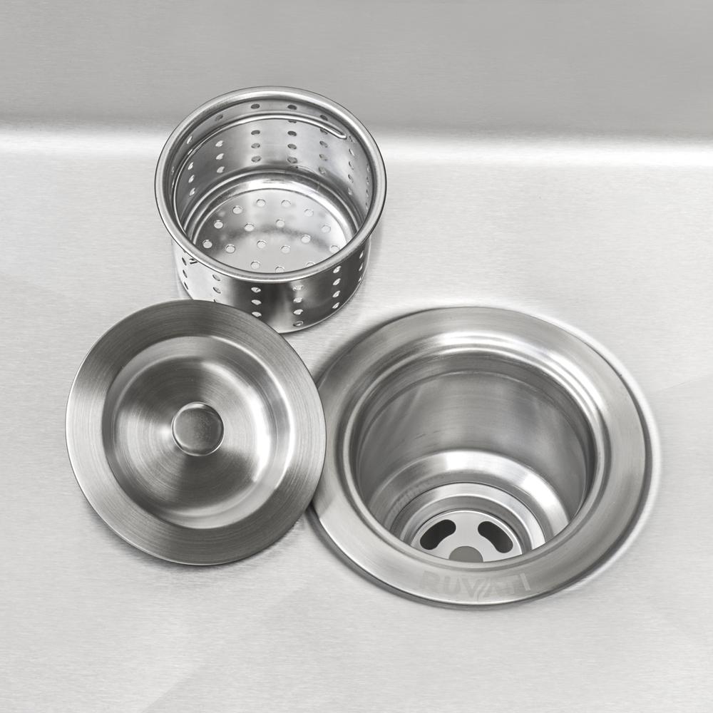 Ruvati 24" x 18" x 13" Deep Laundry Utility Sink Undermount 16 Gauge. Picture 8