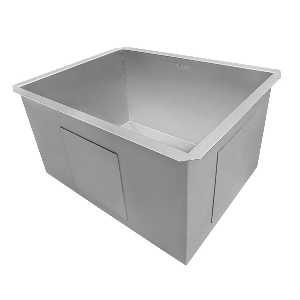 Ruvati 24" x 18" x 13" Deep Laundry Utility Sink Undermount 16 Gauge. Picture 9