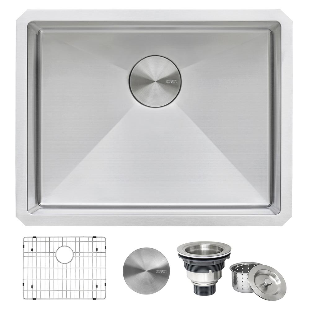 Ruvati 23" x 18" x 12" Deep Laundry Utility Sink Undermount 16 Gauge. Picture 6