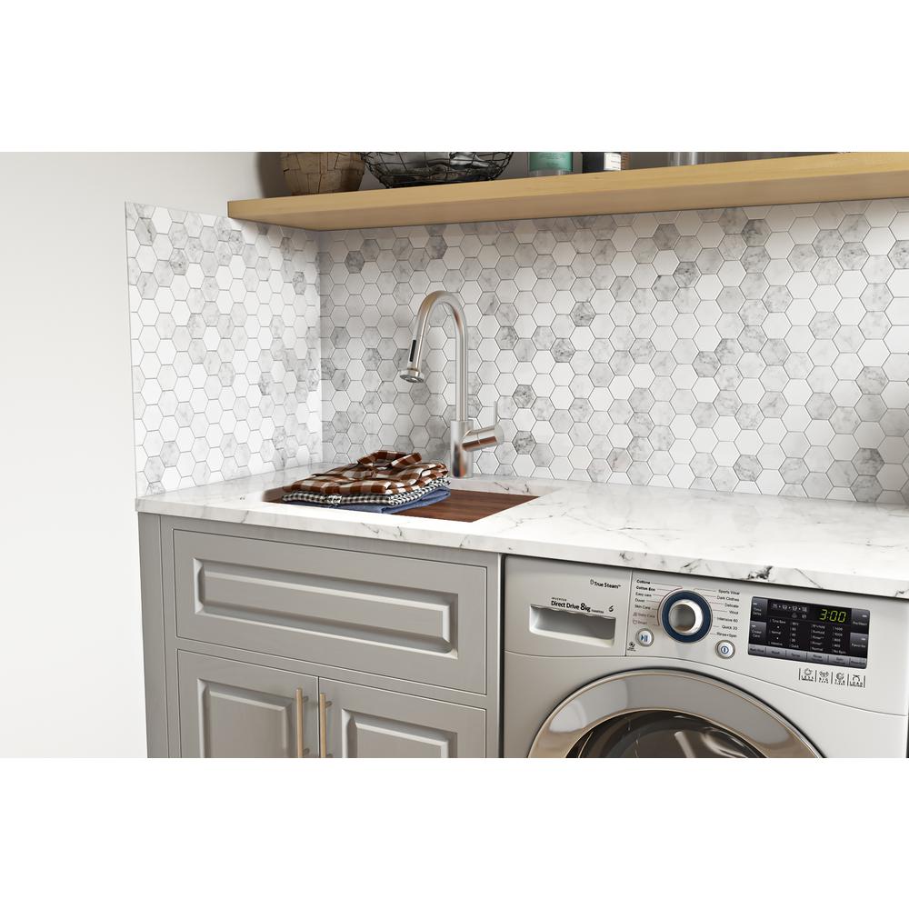 Ruvati 21 x 19 x 12 in Deep Laundry Utility Workstation Sink Undermount 16 Gauge. Picture 15