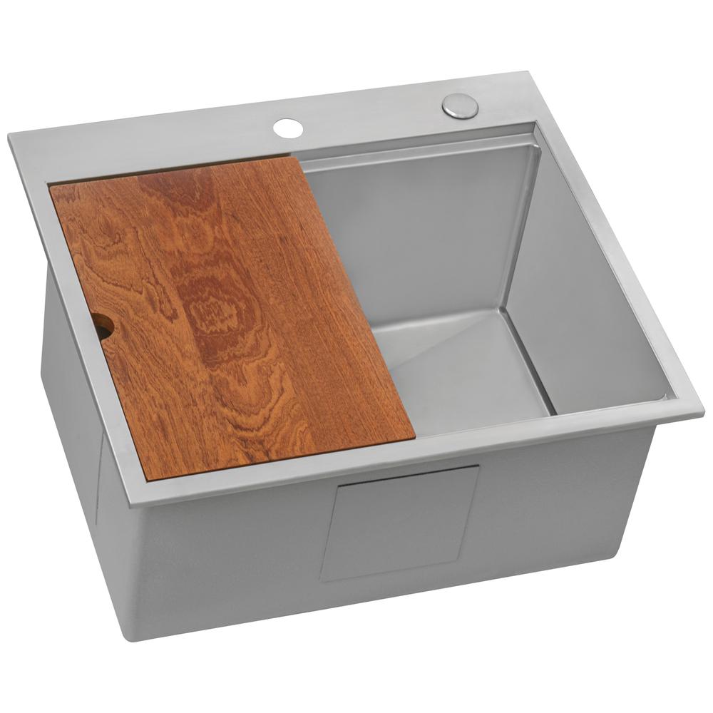 Ruvati 25 x 22 x 12in Drop-in Topmount Laundry Utility Workstation Sink 16 Gauge. Picture 1
