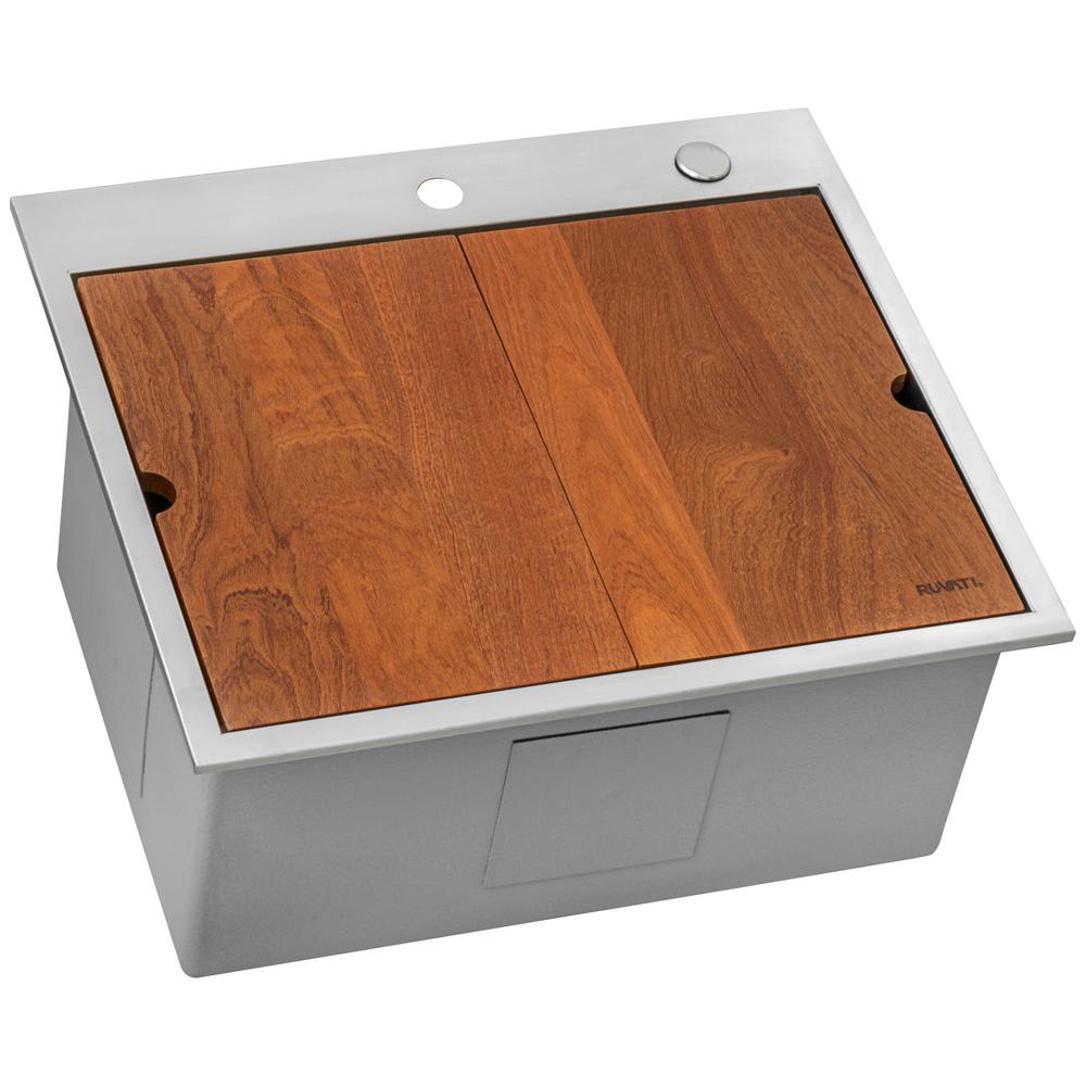 Ruvati 25 x 22 x 12in Drop-in Topmount Laundry Utility Workstation Sink 16 Gauge. Picture 2