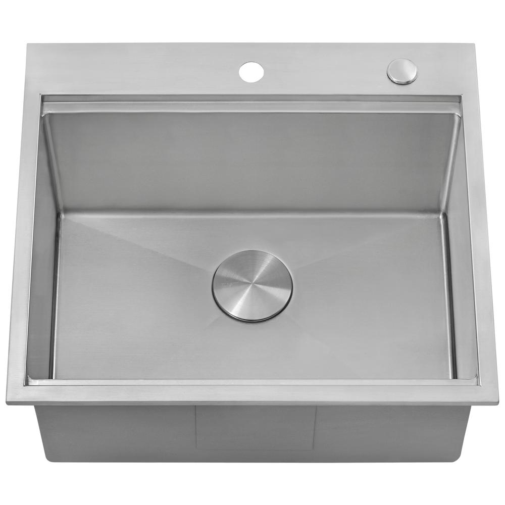 Ruvati 25 x 22 x 12in Drop-in Topmount Laundry Utility Workstation Sink 16 Gauge. Picture 3