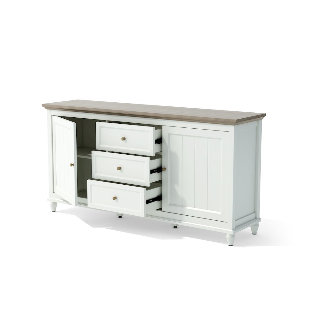 Chenon Sideboard - White & Brown. Picture 7