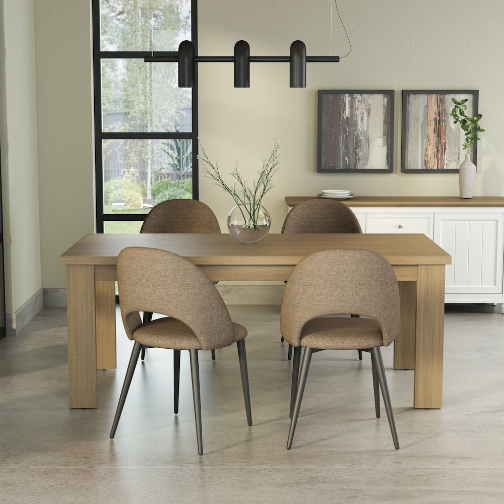 Brentford Dining Table - Light Brown. Picture 6