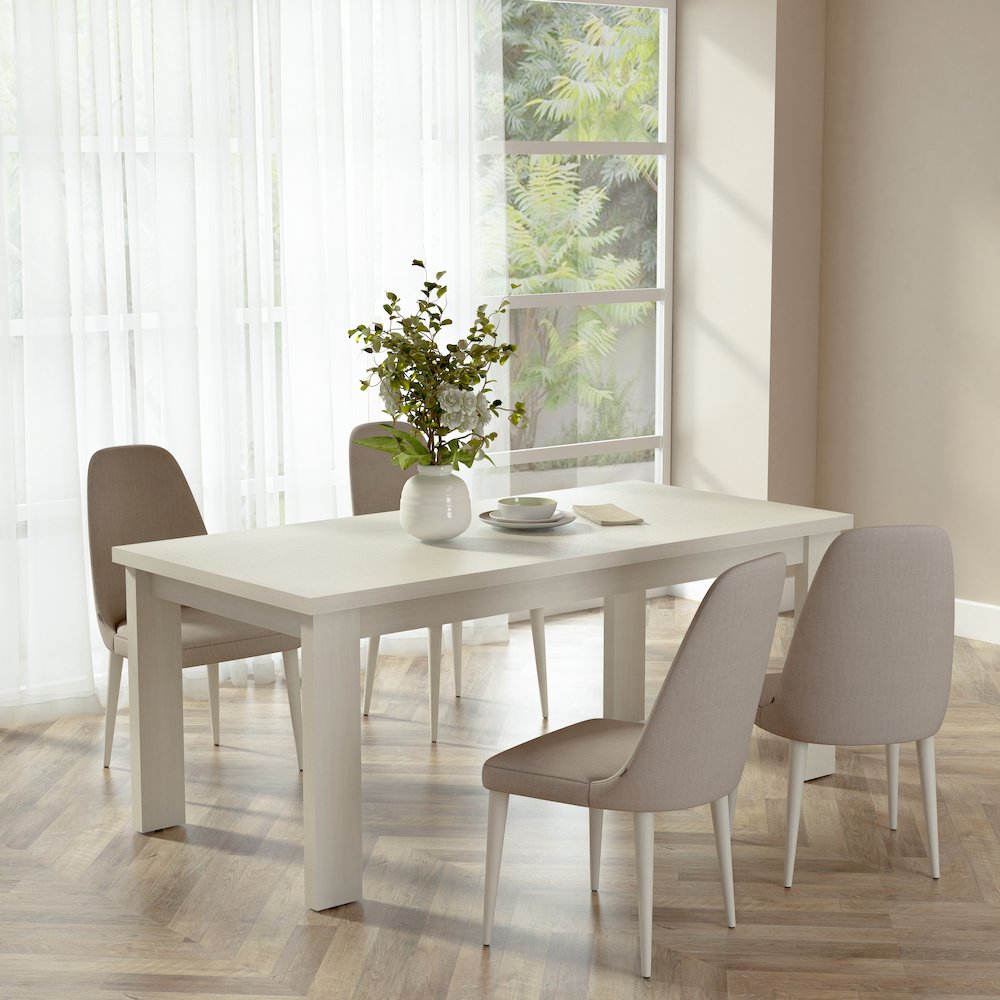Brentford Dining Table - White. Picture 4