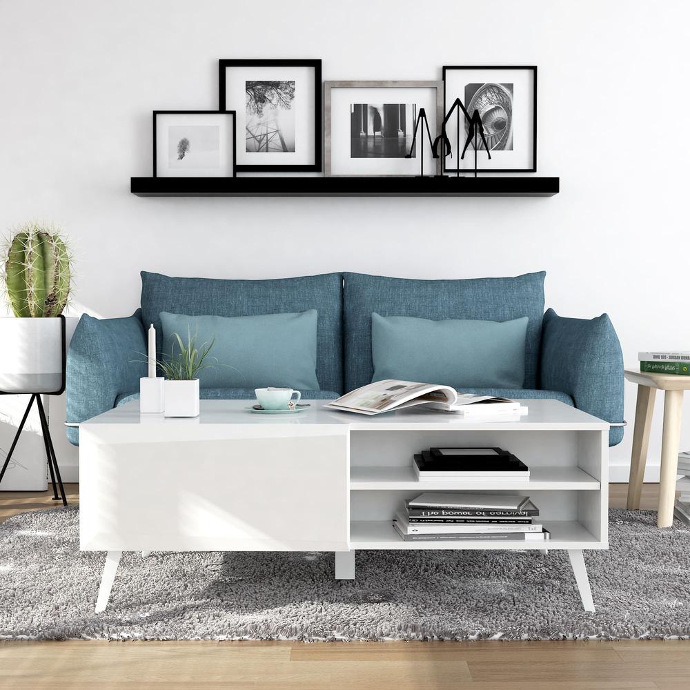 Altus 43" Coffee Table Gloss White. Picture 5