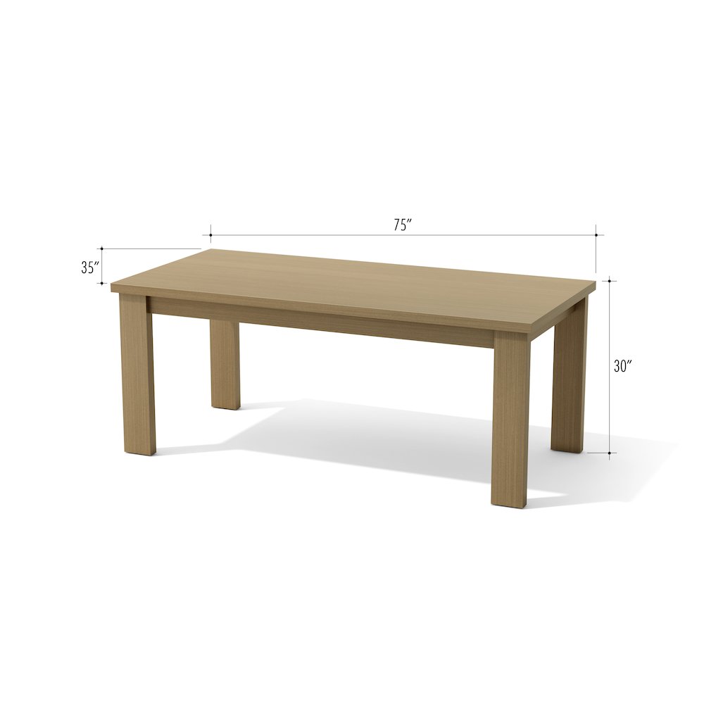 Brentford Dining Table - Light Brown. Picture 7