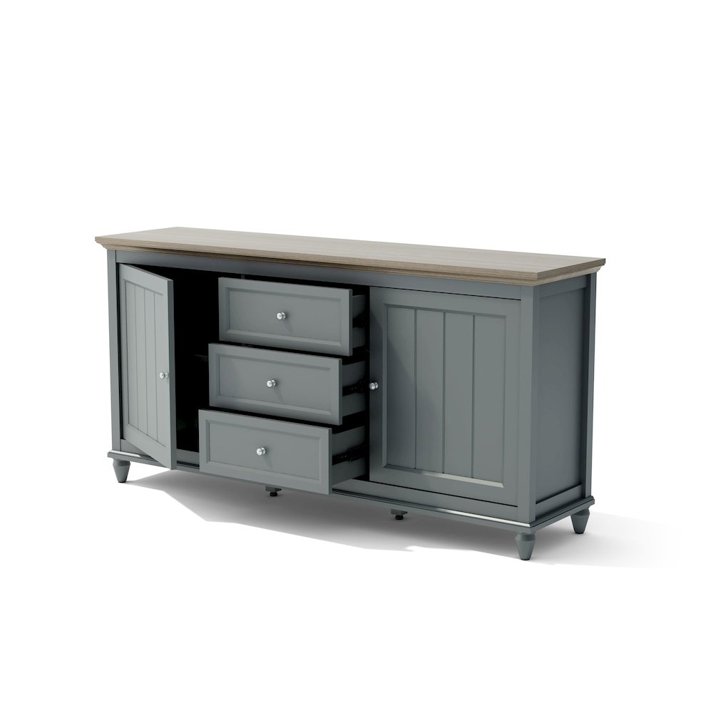 Chenon Sideboard - Grey & Brown. Picture 7