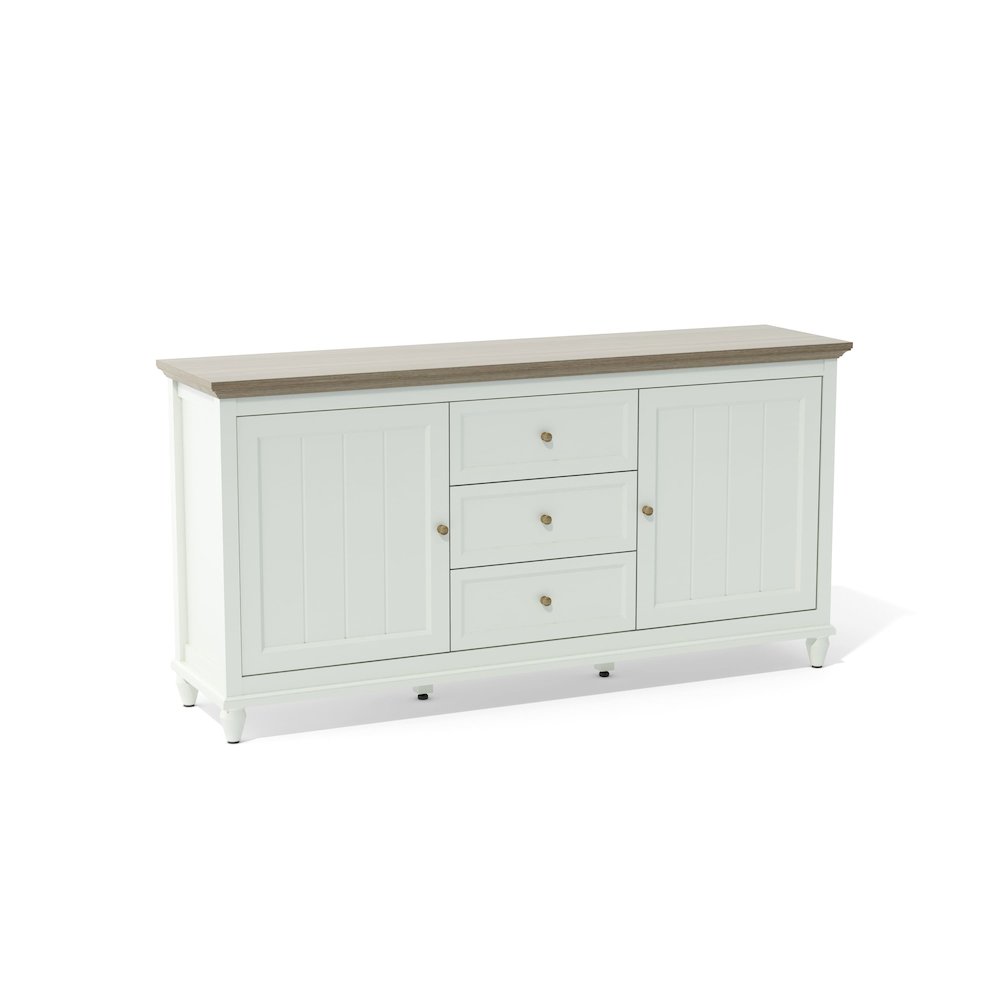 Chenon Sideboard - White & Brown. Picture 1
