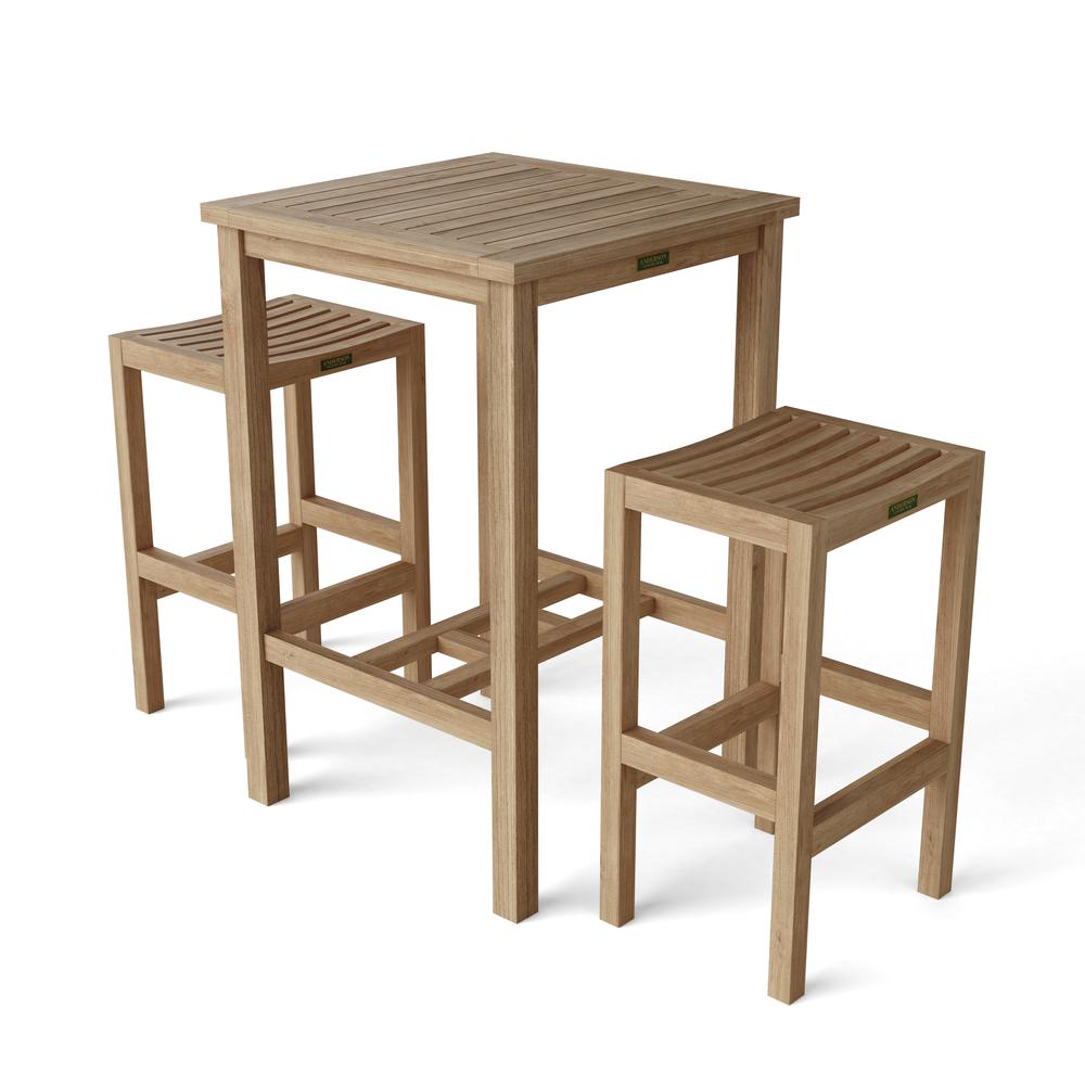 Chairs and Side Square Table 3 Piece Set. Picture 2