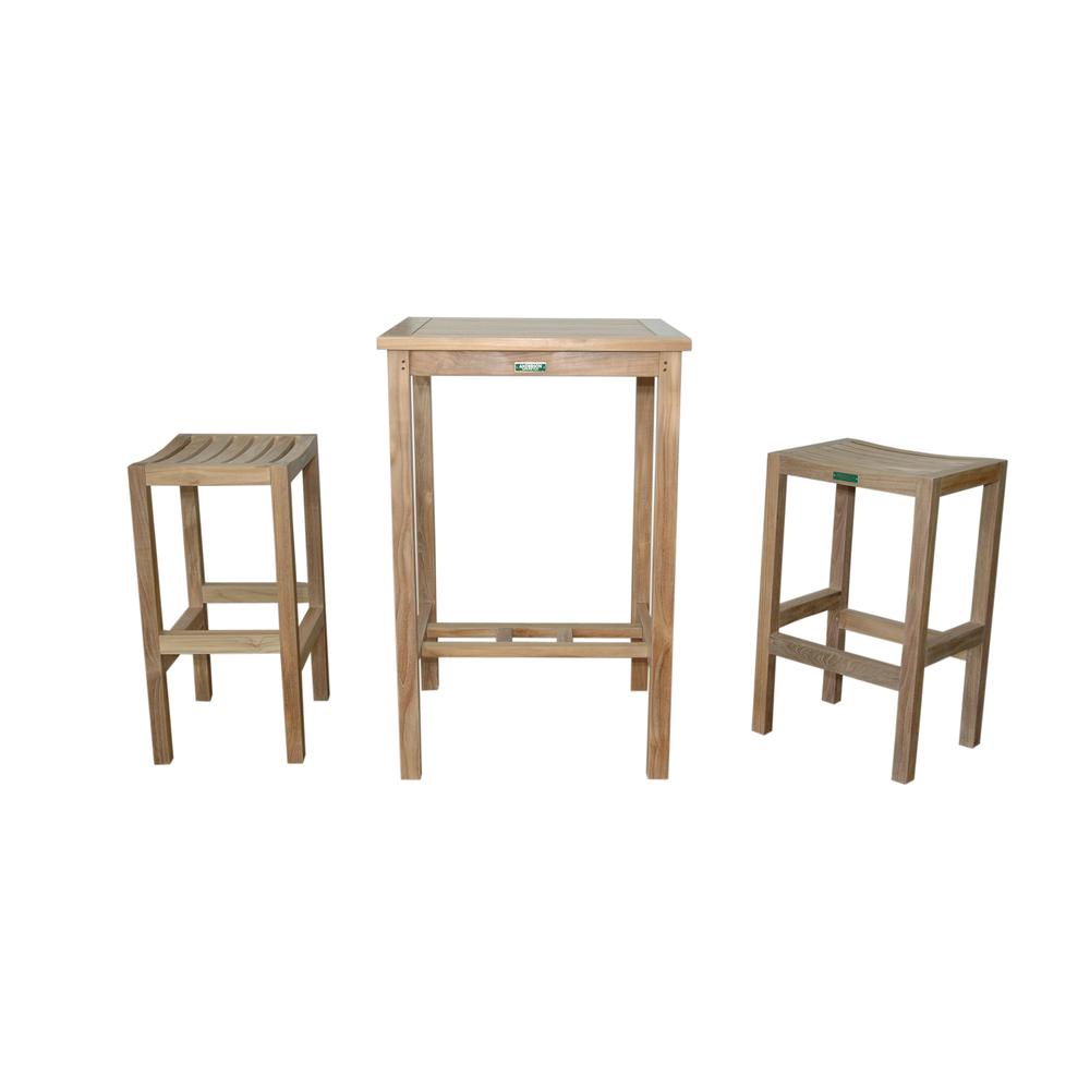 Chairs and Side Square Table 3 Piece Set. Picture 1