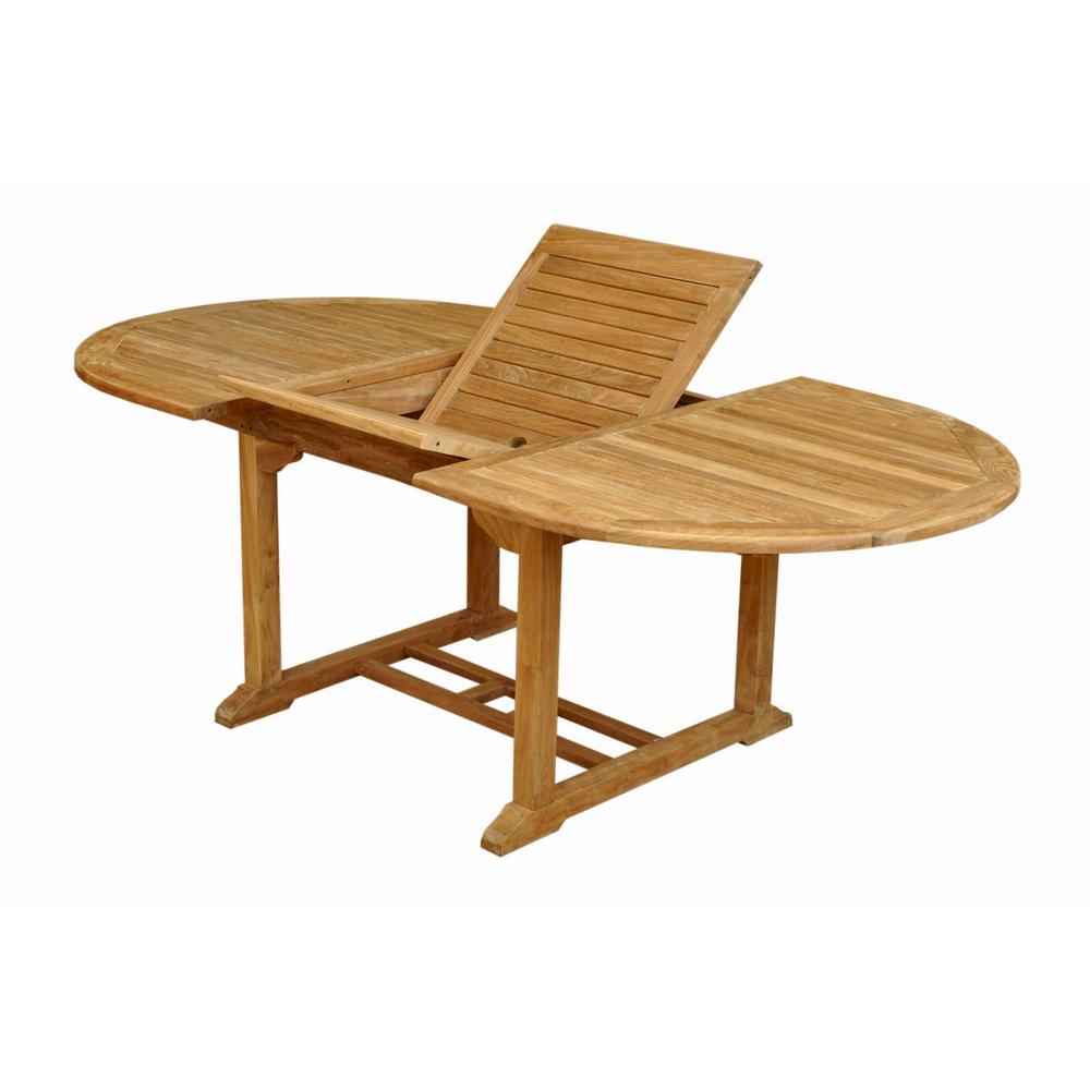 Bahama 87" Oval Extension Table Extra Thick Wood. Picture 1