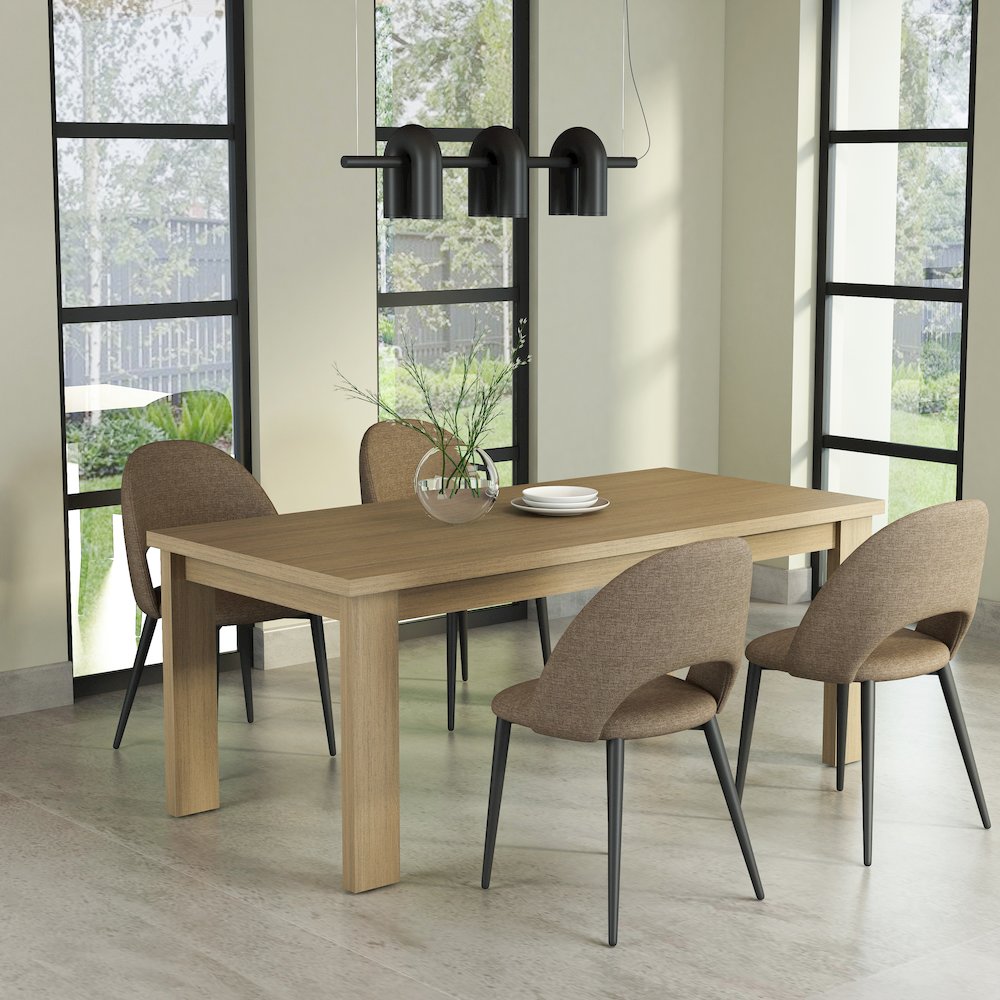 Brentford Dining Table - Light Brown. Picture 4