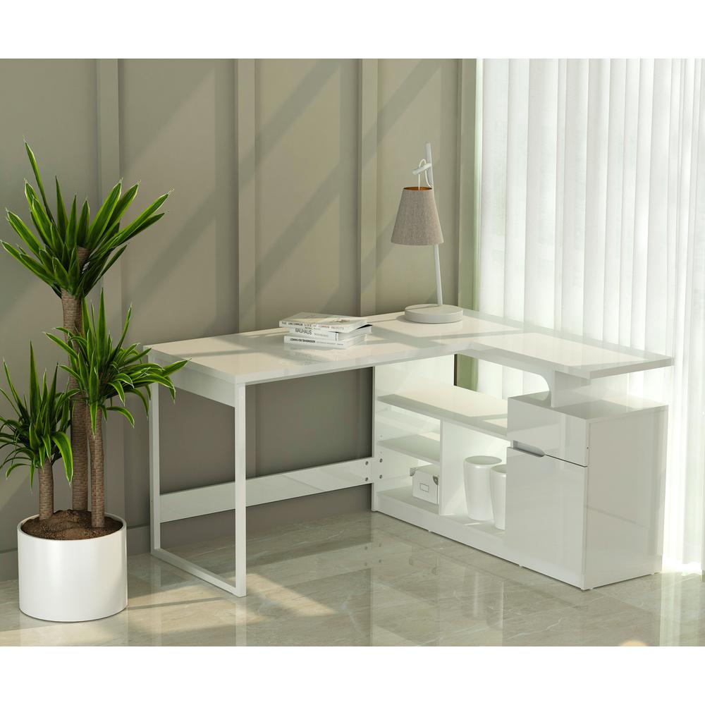 Lexi 55" L-Shaped Corner Desk. Picture 5