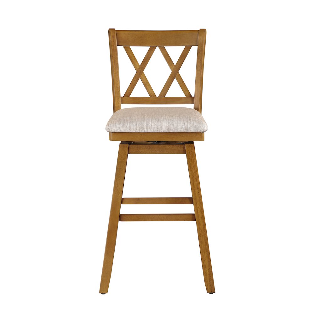 29in Brookline Swivel Barstool Oak. Picture 1