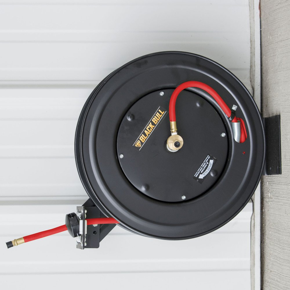 50 Foot Retractable Air Hose Reel with Auto Rewind. Picture 2