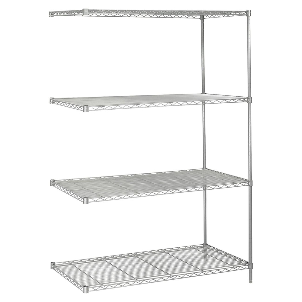 5295GR Add-On Kit - 48.0" x 24.0" x 72.0" - 4 x Shelf(ves) - Metallic Gray. Picture 1