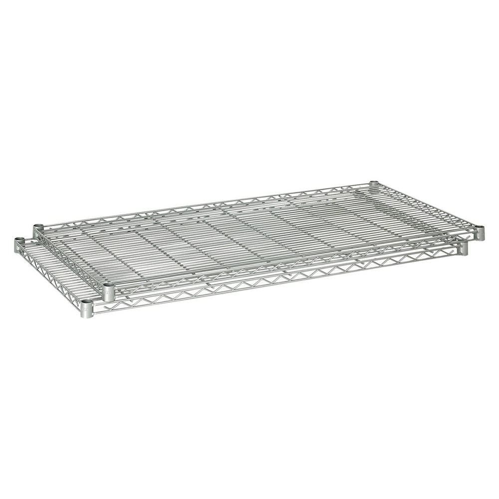 5296GR Extra Wire Shelve - 48.0" x 24.0" x 1.5" - 2 x Shelf(ves) - Gray. Picture 1