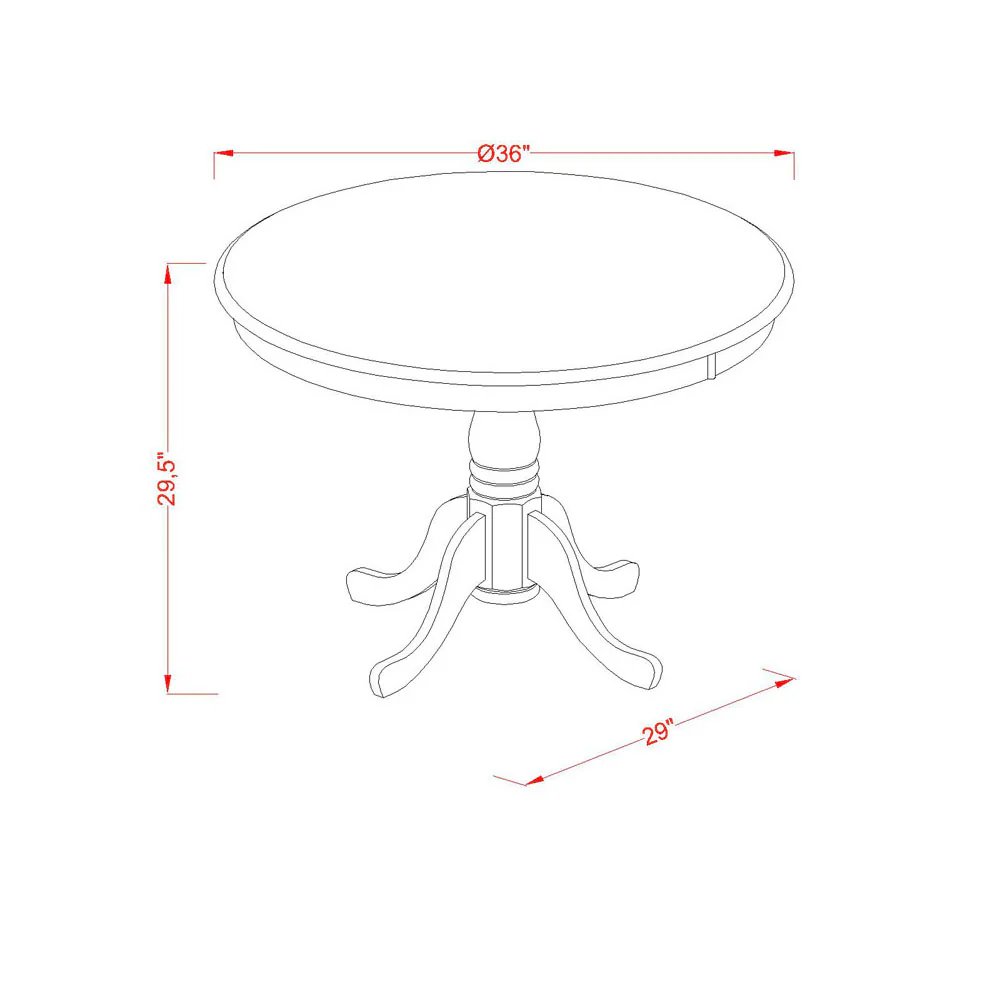 ANCA3-CAP-C 3 Pc small Kitchen Table set-breakfast nook plus 2 dinette Chairs. Picture 4