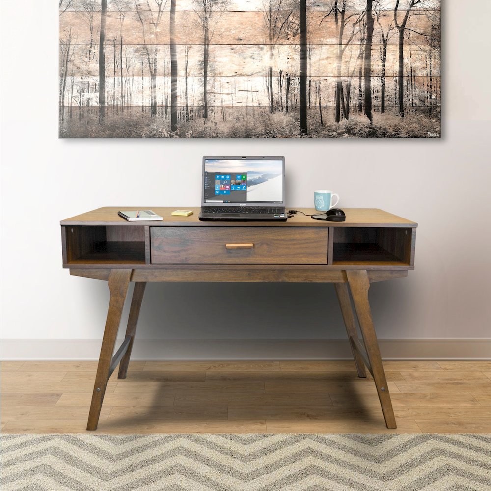 Mid Century Desk with One Drawer and Sturdy Legs. Picture 9