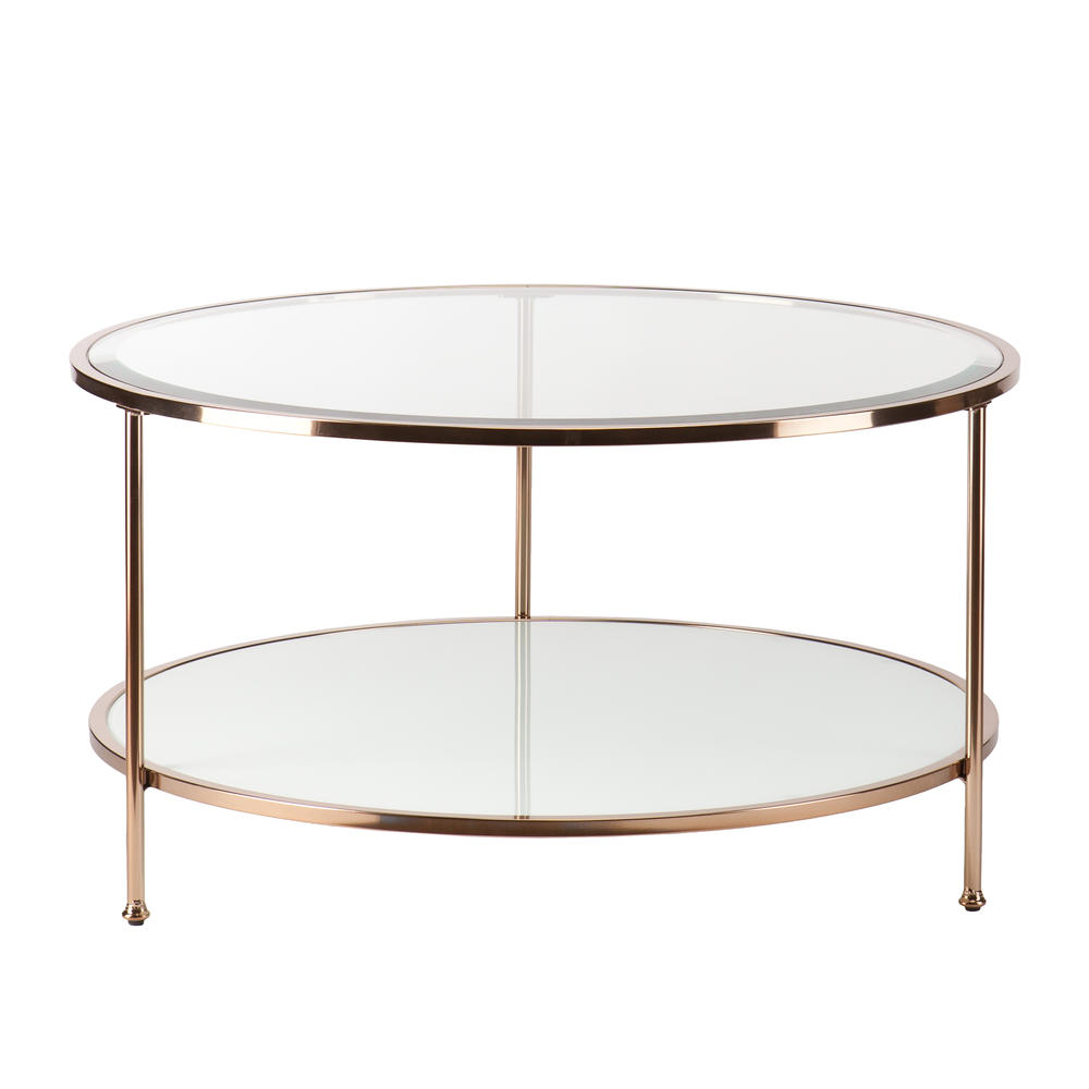 Risa Cocktail Table, Gold, 34 in x 34 in x 18 in. Picture 1