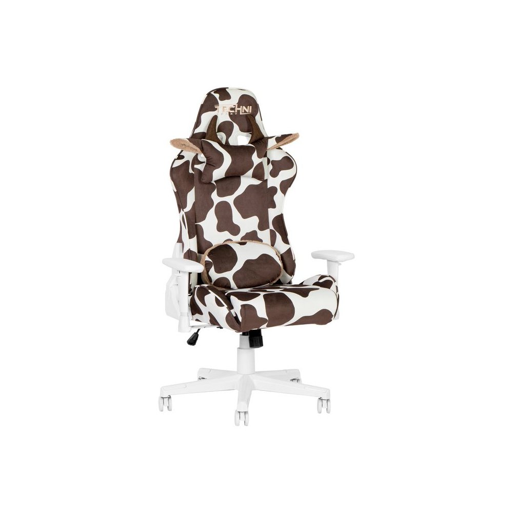 TS85 Brown COW Series Gaming Chair. Picture 1