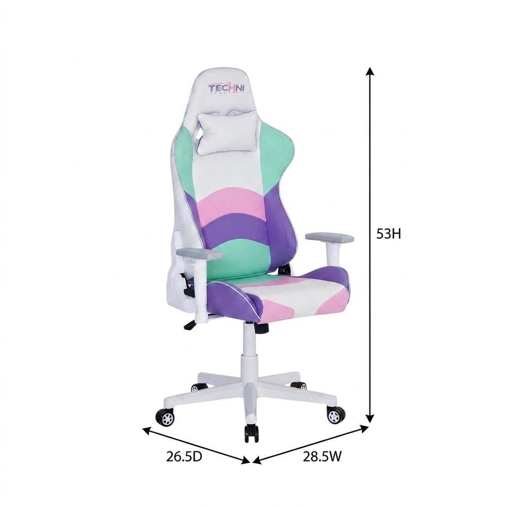 Kawaii Office and Gaming Chair with Ergonomic Design and Breathable Mesh. Picture 5