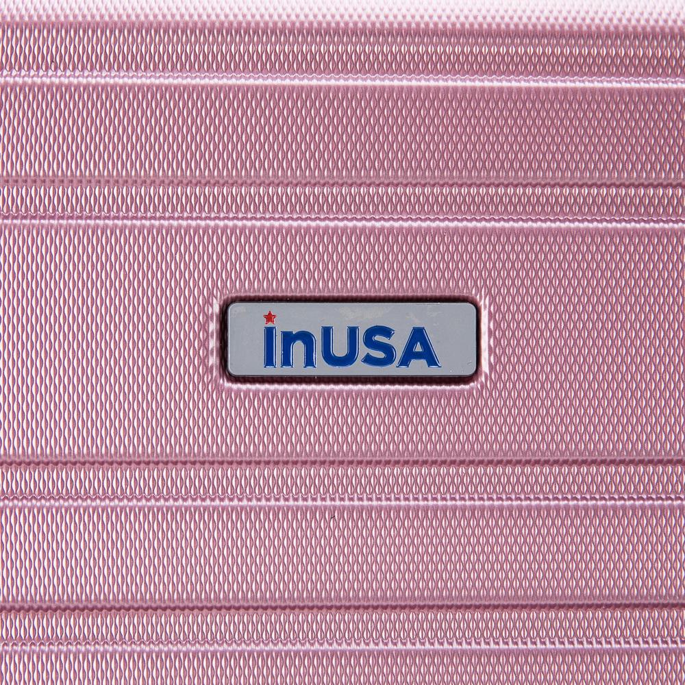 InUSA Deep lightweight hardside spinner 24 inch Rose Gold. Picture 3
