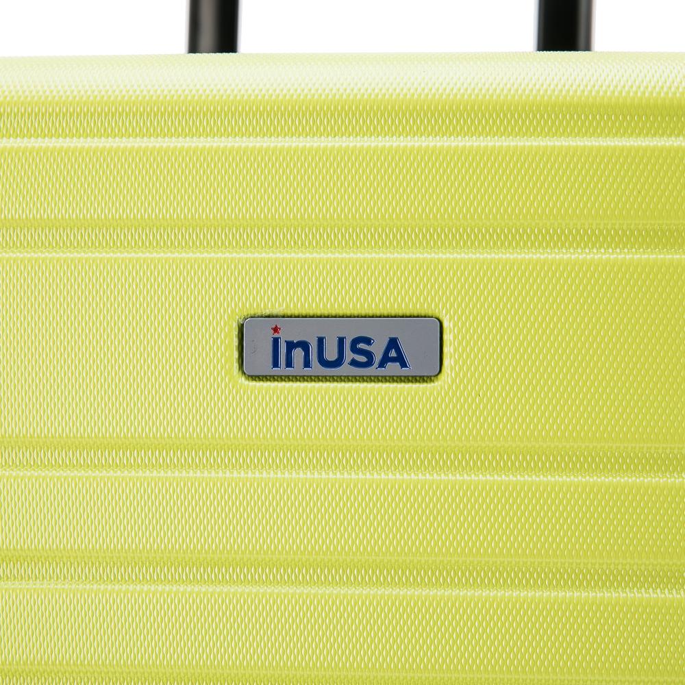 InUSA Deep lightweight hardside spinner 24 inch Green. Picture 3