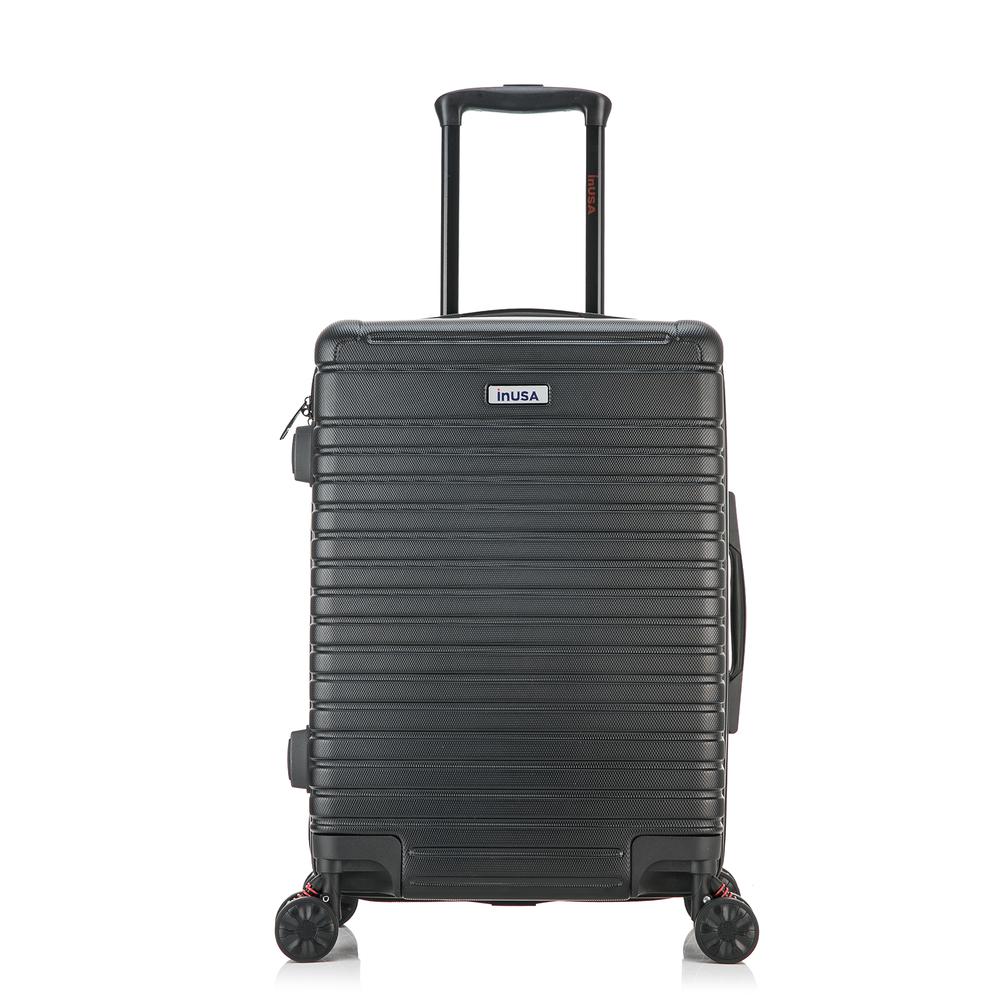 InUSA Deep lightweight hardside spinner 24 inch Black. Picture 1