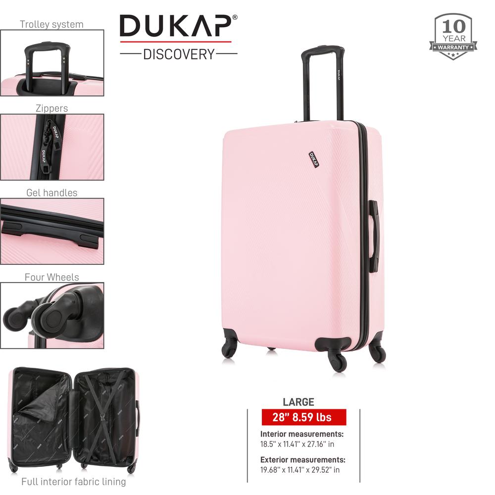 DUKAP Inception Lightweight Hardside Spinner 20 inch Black. Picture 39