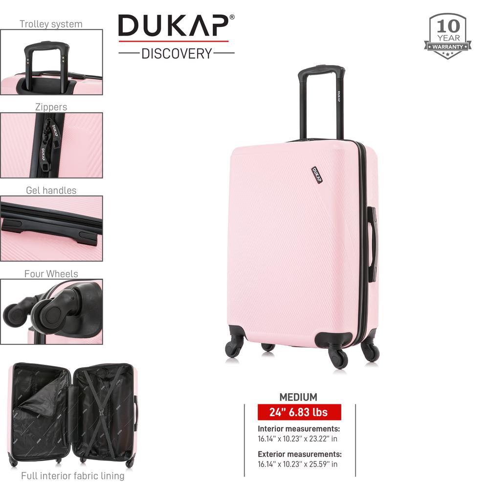 DUKAP Inception Lightweight Hardside Spinner 20 inch Black. Picture 13